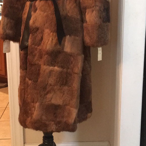 Vintage Full Length Real Rabbit Fur Coat - Picture 6 of 6